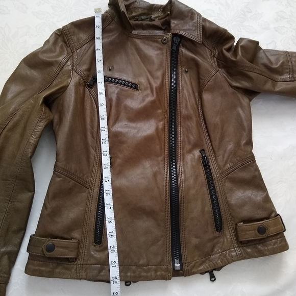 Wilsons Leather asymmetric moto biker jacket - Picture 9 of 12